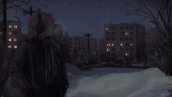 halfbody + background, scene
