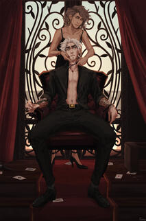 2x fullbody + background, scene